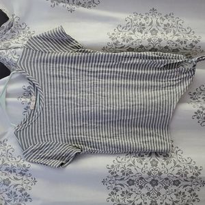 striped short sleeve shirt